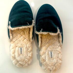 Birdies The Phoebe Emerald Green Velvet Faux Fur